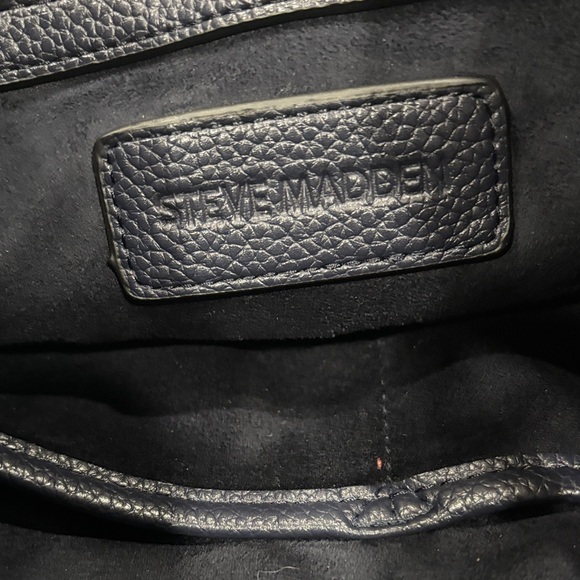 Steve Madden Navy Blue Backpack Purse 
Pebbled Look With Adjustable Chain Straps main image 5